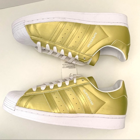 Adidas Superstar Metallic Gold FY1154 leather tre - Picture 8 of 12
